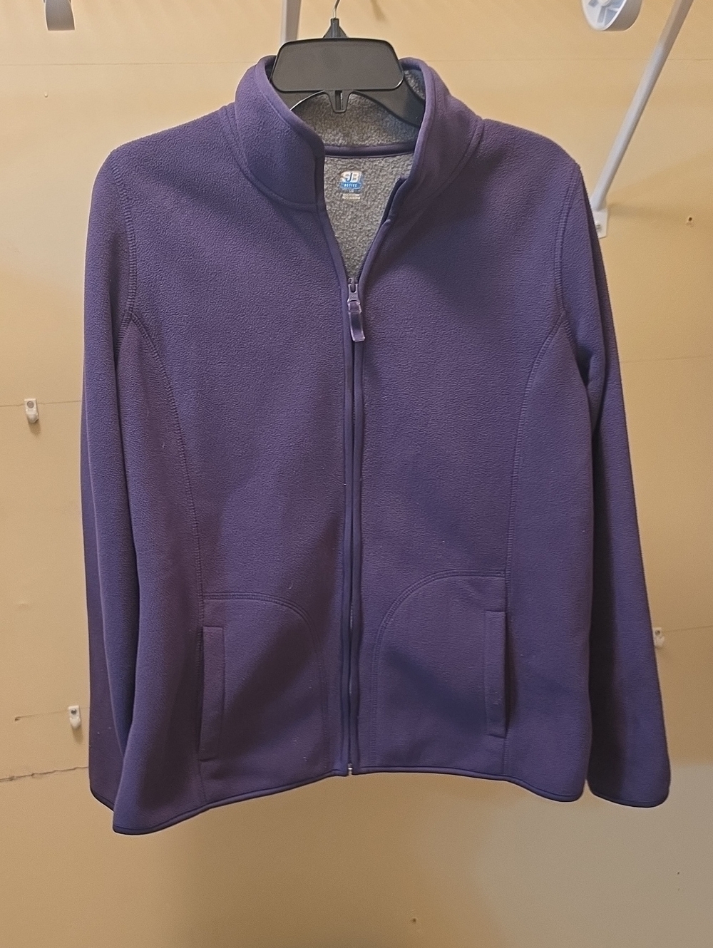 Classic Full-Zip Teddy Jacket in Purple